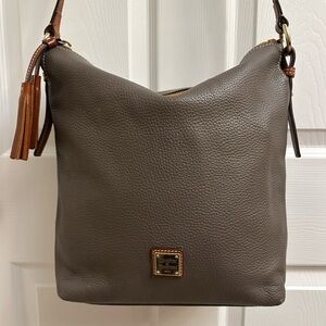 Dooney & Bourke Taupe Leather Shoulder Bag